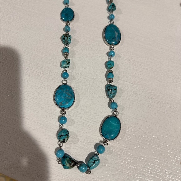 Stauer Caribbean Larimar 36” Station Turquoise Necklace NIB - Picture 11 of 13